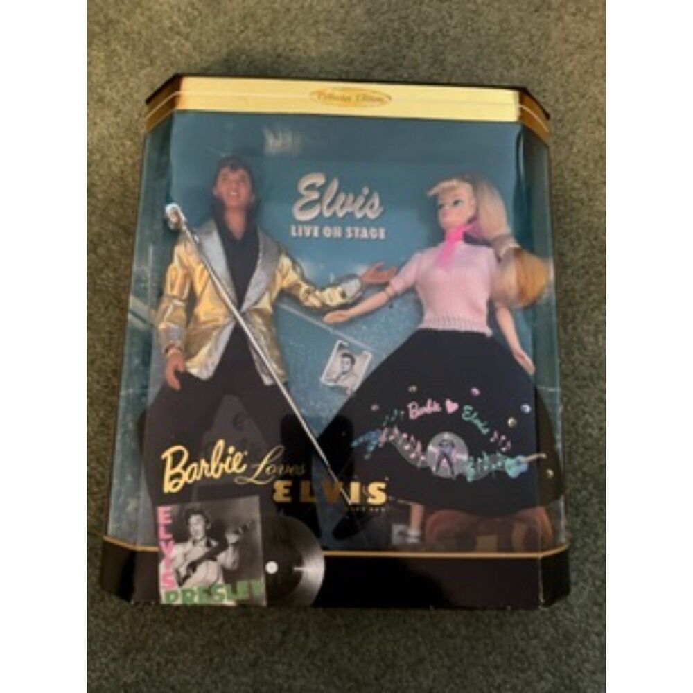 1996 Mattel Barbie Loves Elvis Collector Edition Doll Set in Original Box